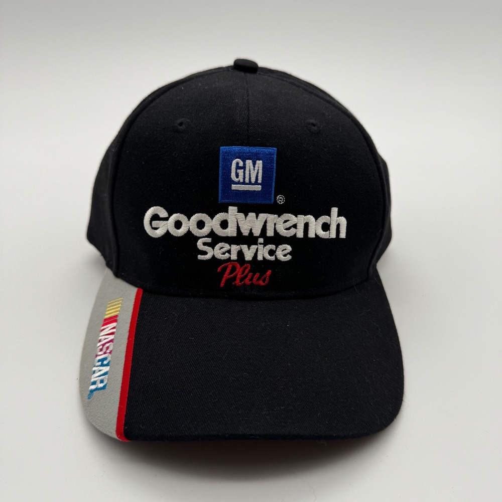 Vintage Dale Earnhardt GM Goodwrench Service Plus NASCAR Snapback Hat Black Cap